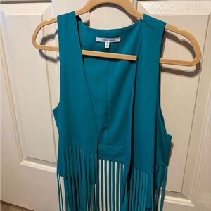 Naked Zebra Teal V-Neck Top